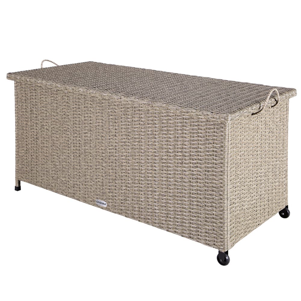 Rattan Garden Storage Box Cream 4x1.8x2ft