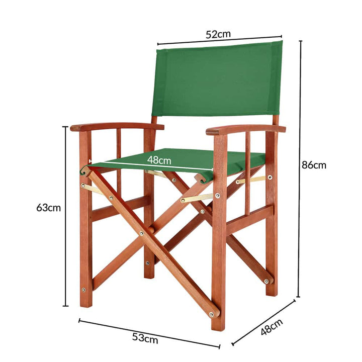 Direktørs stol Cannes Green Eucalyptus Wood FSC®-certificeret