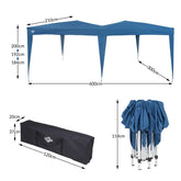 Pop Up Gazebo Blue 3x6m