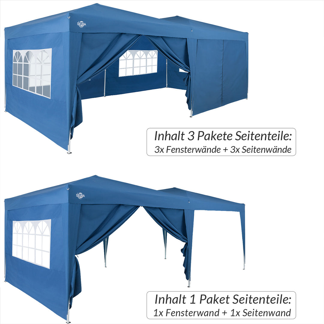 Gazebo sidepanel 2pcs Sæt blå 3x2m