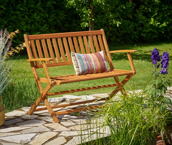 Garden Bench Eucalyptus Wood 120x55x90cm FSC®-certificeret sammenfoldelig foldbar