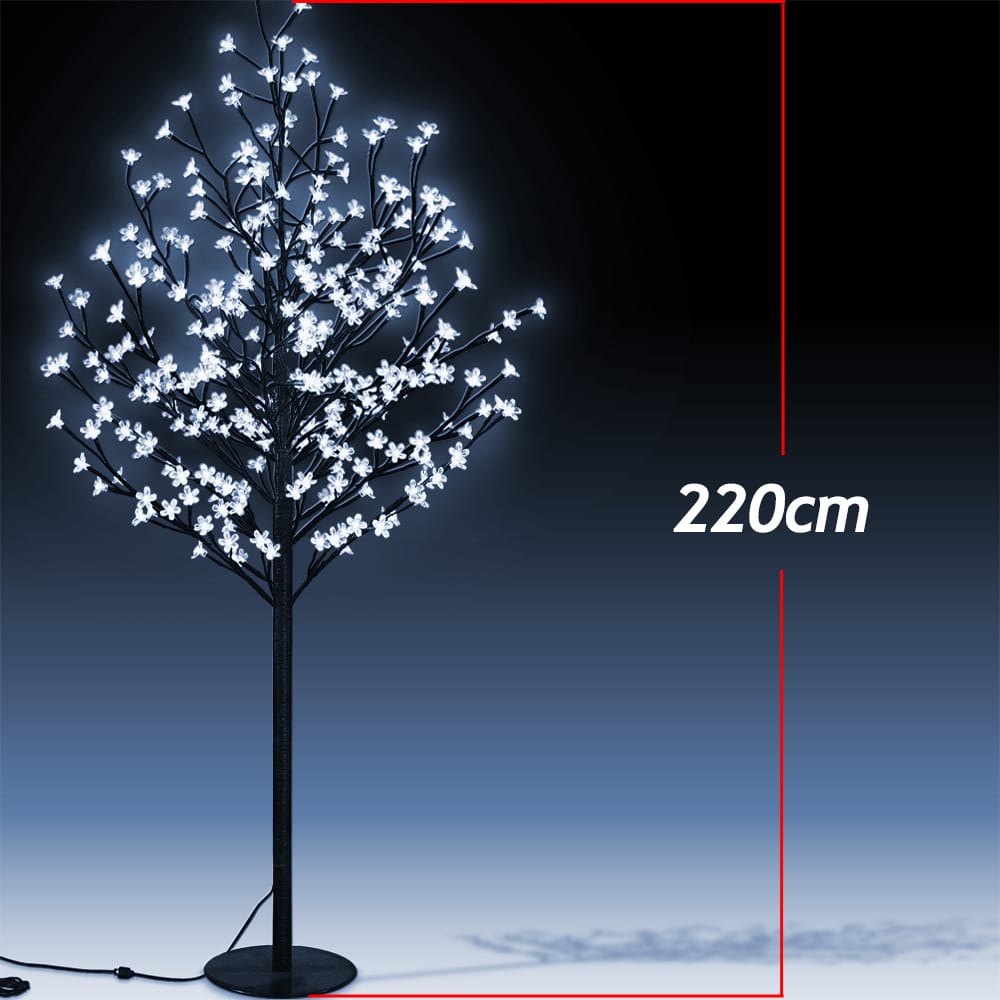 LED Cherry Blossom Tree Blue 220 cm 220leds indendørs/udendørs inkl. Fjernbetjening