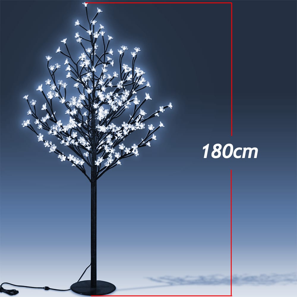 LED Cherry Blossom Tree Blue 180 cm 200leds indendørs/udendørs inkl. Fjernbetjening