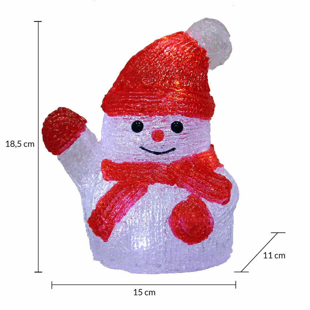 Led julefigur Acryl Snowman