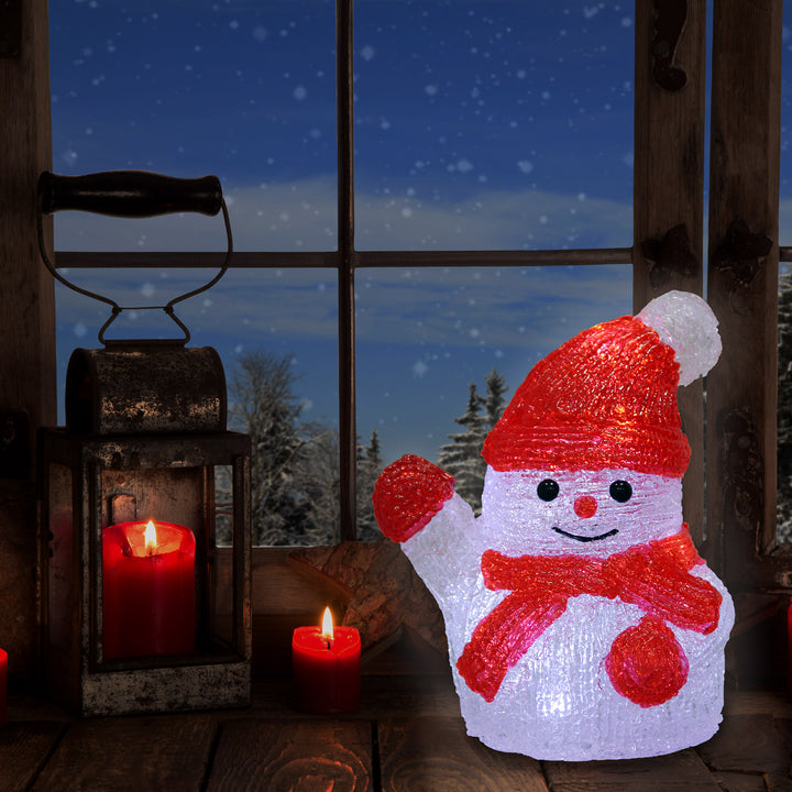 Led julefigur Acryl Snowman