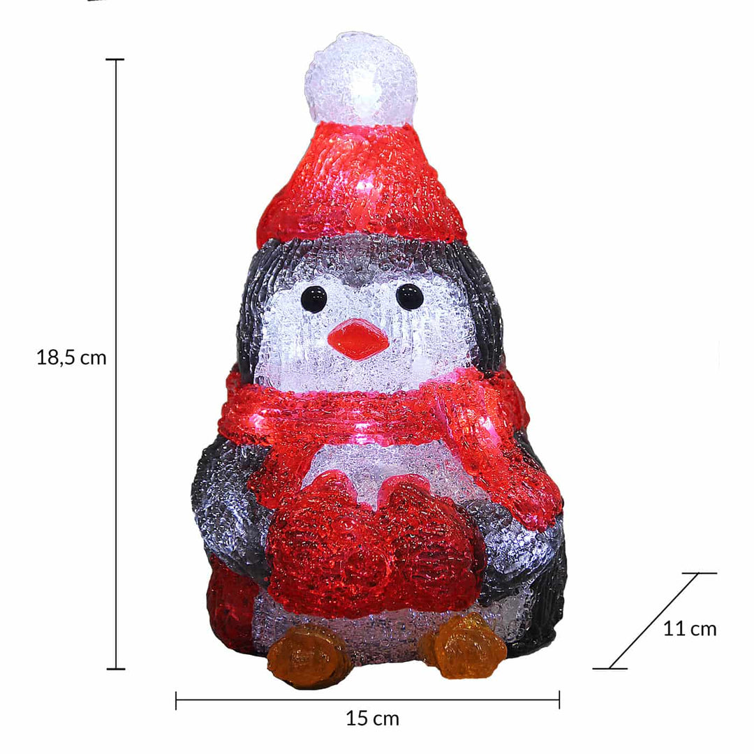 LED julefigur Acryl Penguin