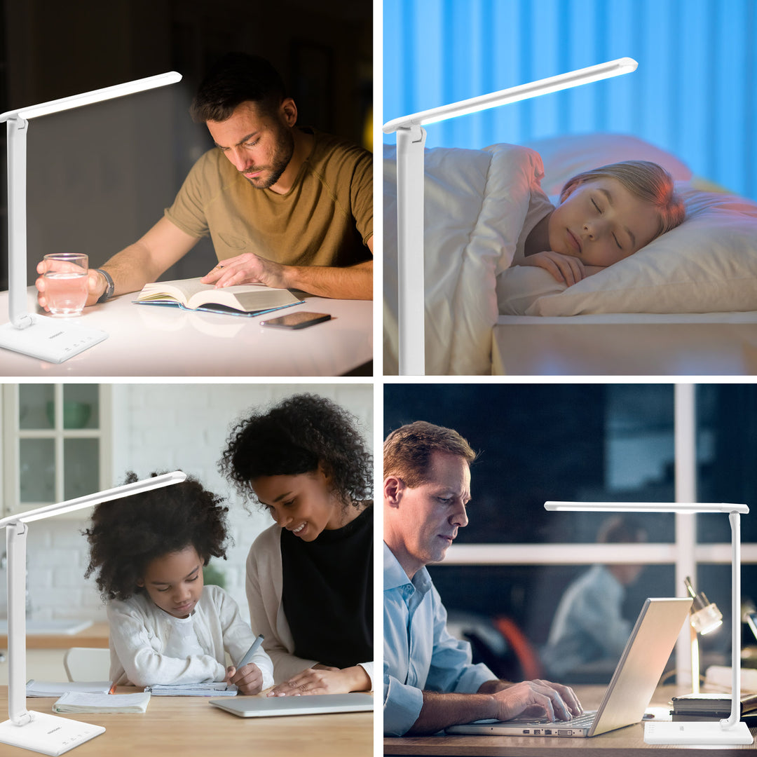 Table Lamp Cataleya White med USB -opladningsport