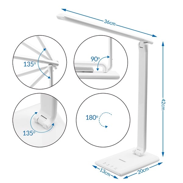 Table Lamp Cataleya White med USB -opladningsport