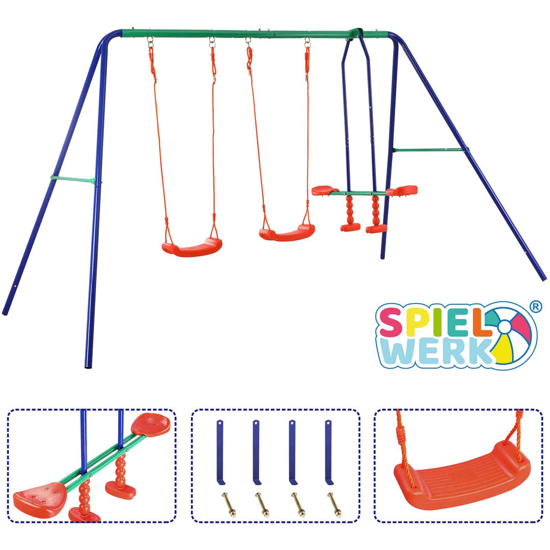 Kids Garden Swing Set til 4 børn