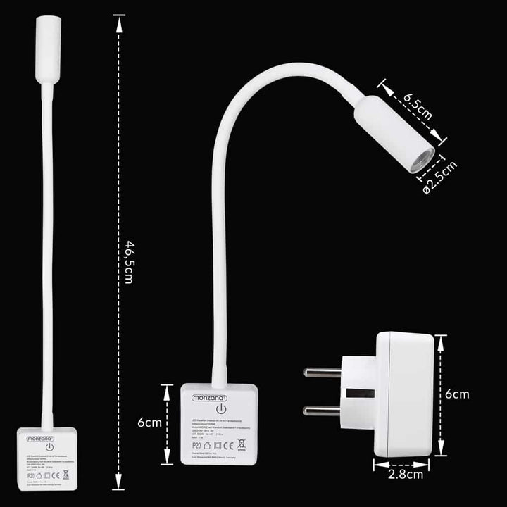 Led Wandlicht Svetloba Weiß Mit Fernbedienung