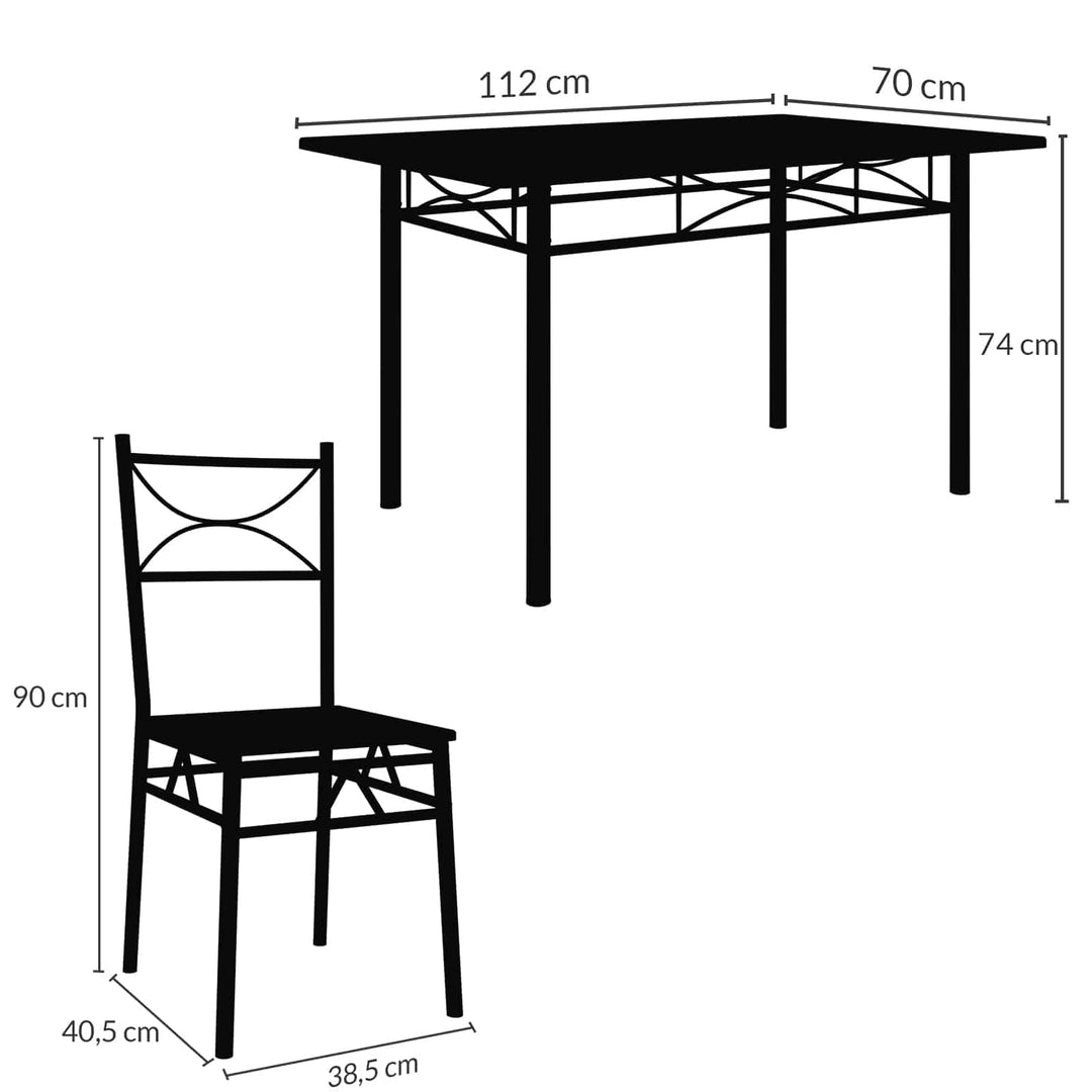 Spisestue paul 5pcs hvid