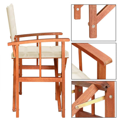 Direktørs stol Cannes Cream Eucalyptus Wood FSC®-certificeret polstret