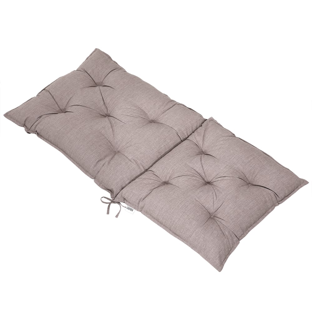 SITZAUFLAGEN 2ER-SET CREME MELIERT 116X57X7CM