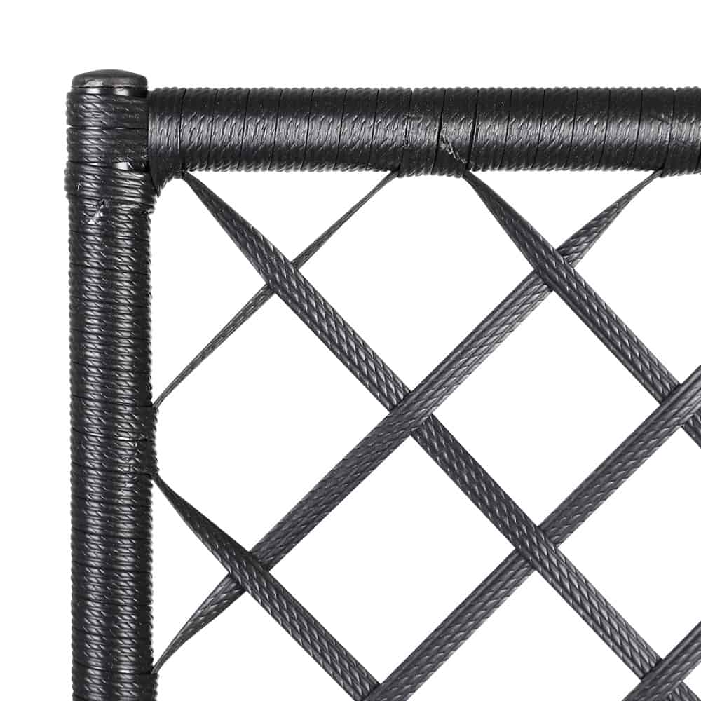 Rattan Trellis Planter Black 83x30.5x146cm