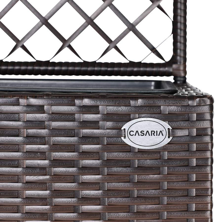 Rattan Trellis Planter Brown 83x30.5x146cm