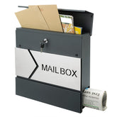 Mailbox Anthracite/Silver med Nyhedsbrev Box Wall monteret