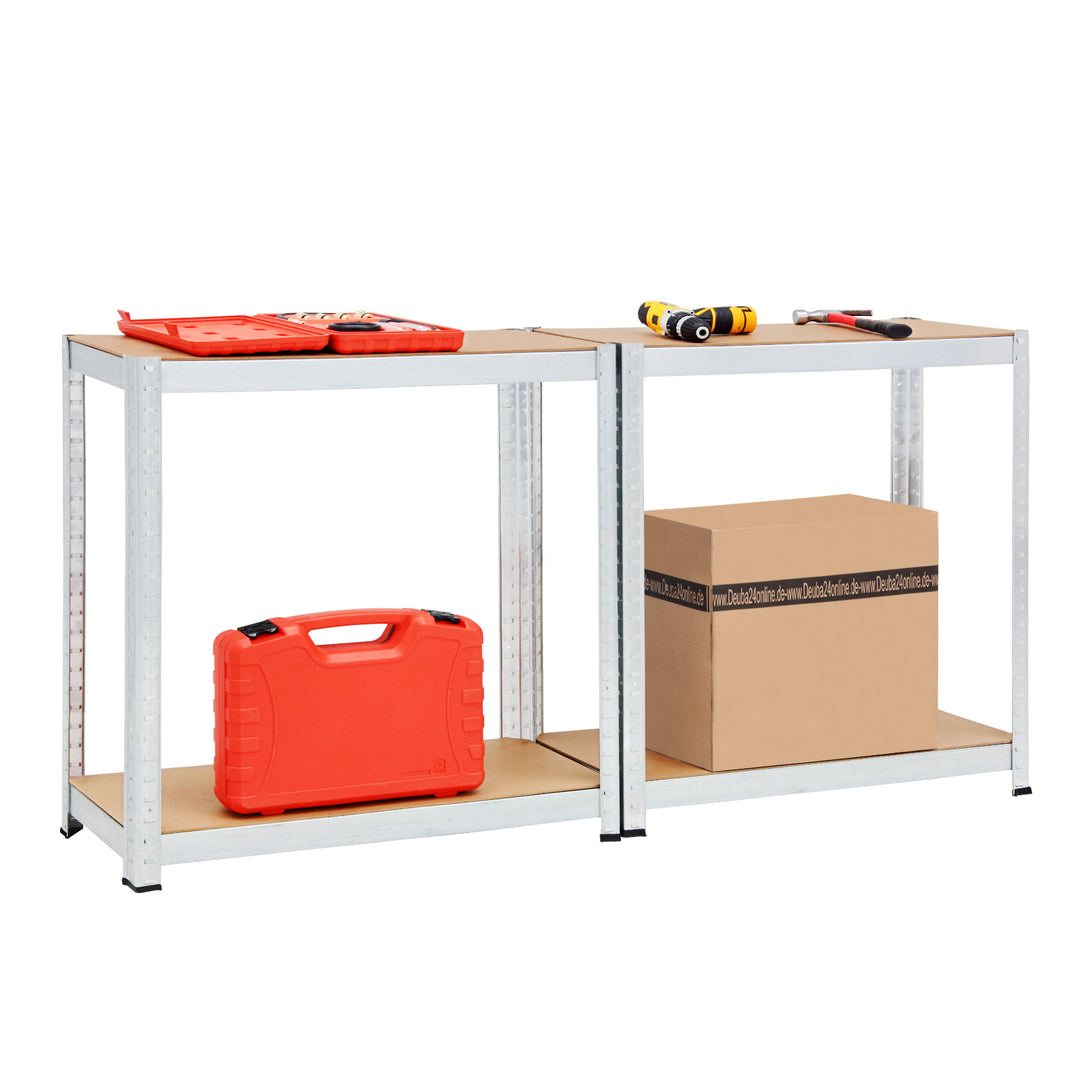 Lagerreoler, 2 stk, galvaniseret, 700 kg, 160x90x40 cm –
