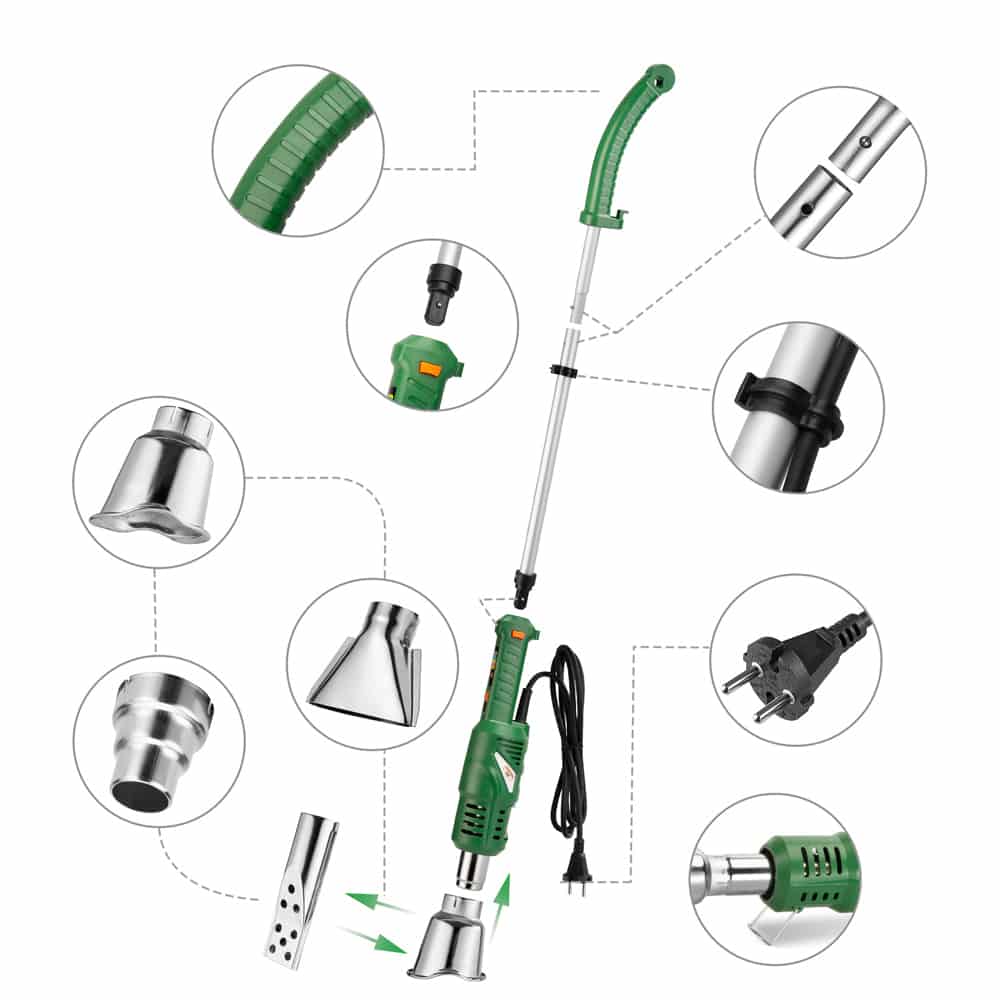 3in1 UnkrauTernichter, Heißluftpistole, Grillanzünder - 2000W