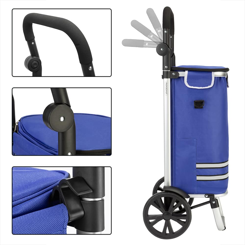 2in1 Shopping Trolley Blue 56L Max. 50 kg