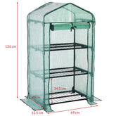 Greenhouse PE 4.1x1.6x2.3ft med 3 niveauer
