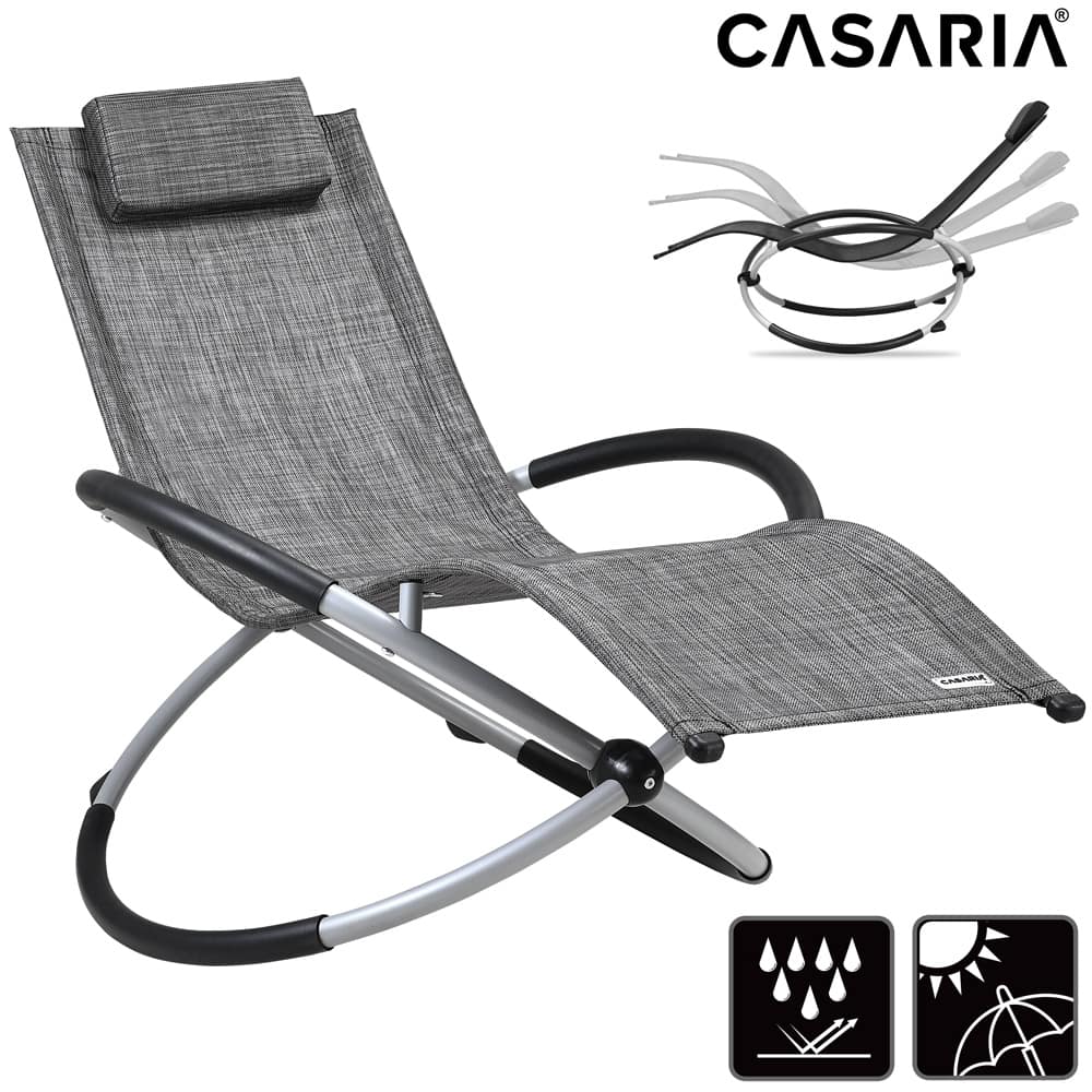 Ergonomisk lounger Neapel 67x19x32in Gray