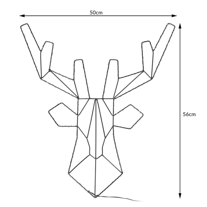 LED rensdyr metal varm hvid inkl. Timer