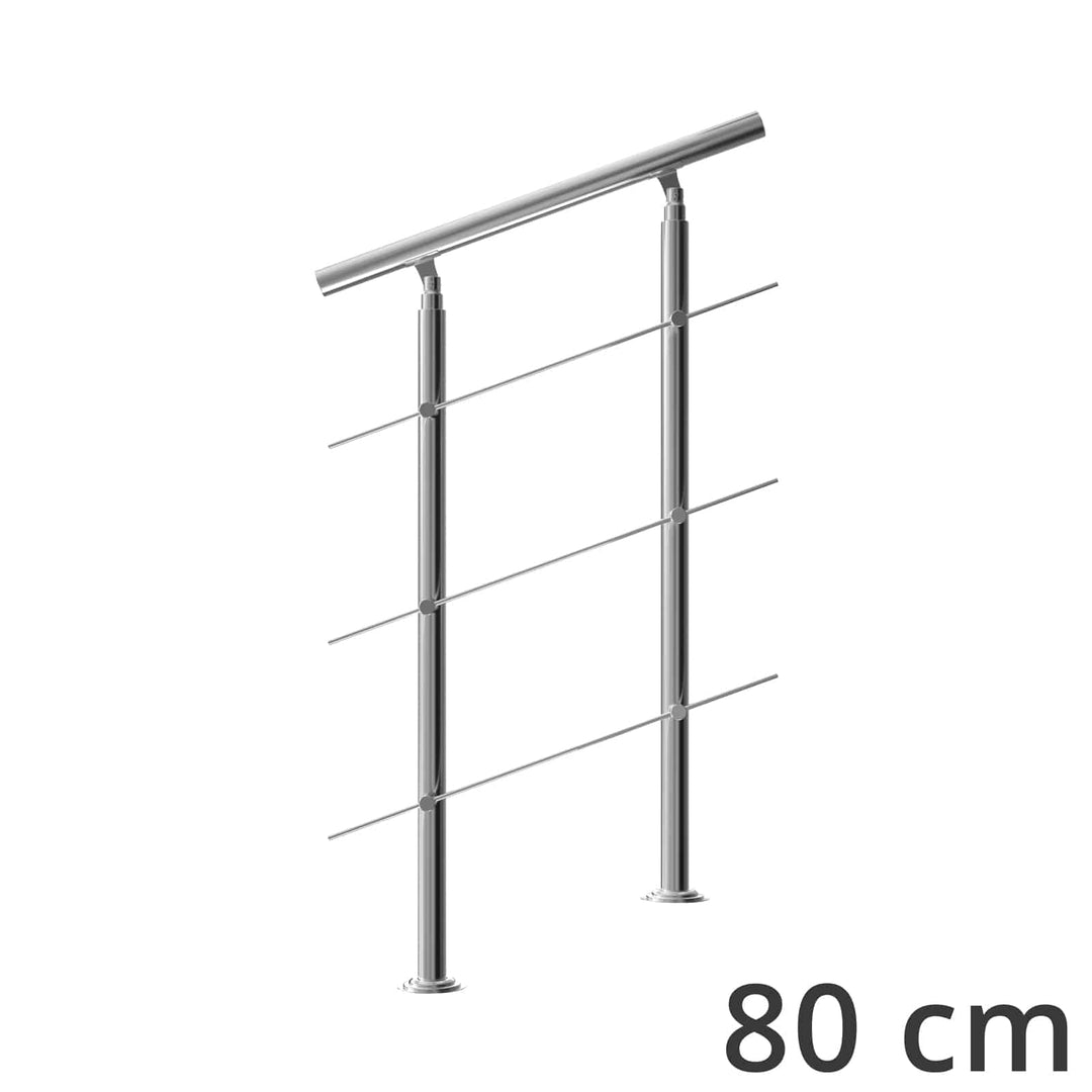 Banister rustfrit stål 2.6ft 3 tværstykker