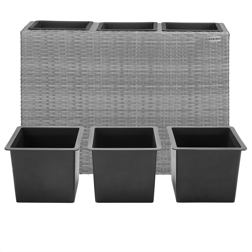 Rattan Planter Gray 83x30.5x60cm