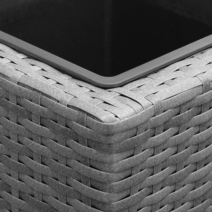 Rattan Planter Gray 95x27x60cm