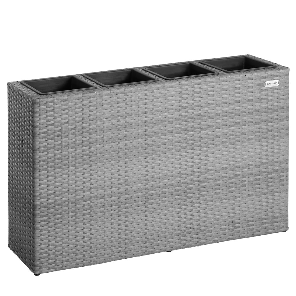 Rattan Planter Gray 95x27x60cm