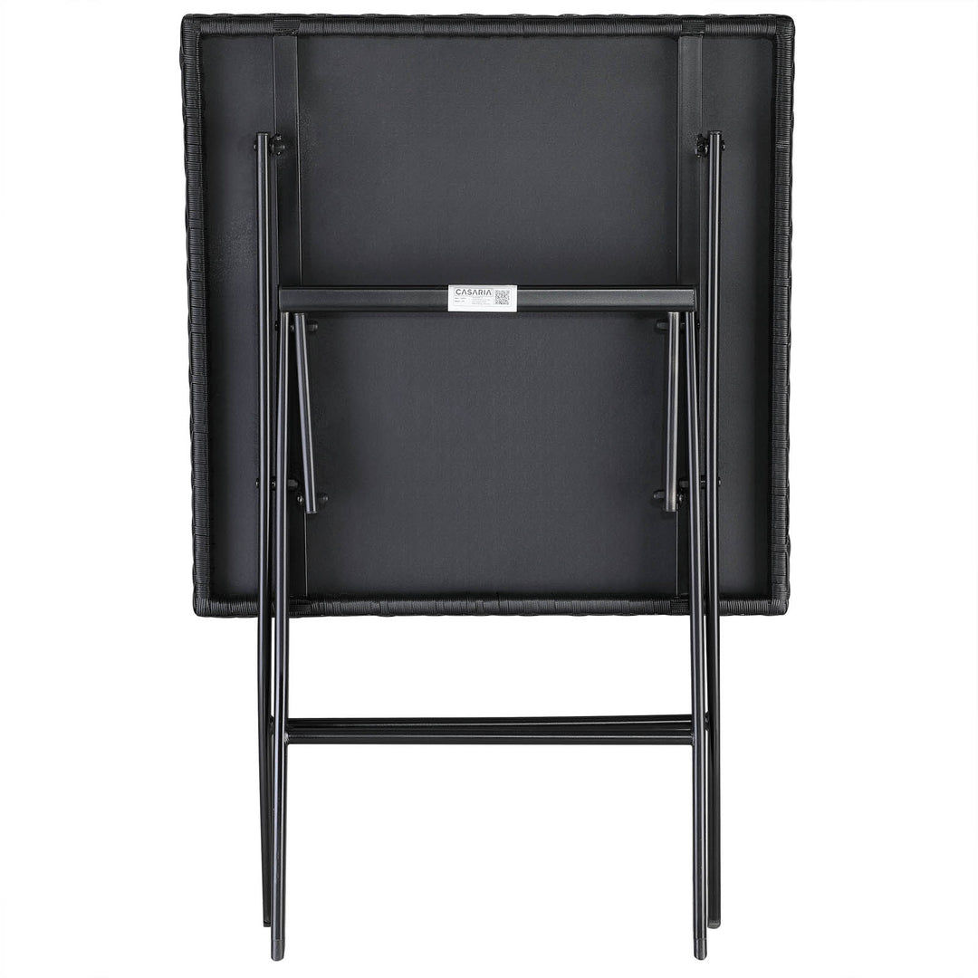 Rattan foldbord ROM sort 73x63x63cm