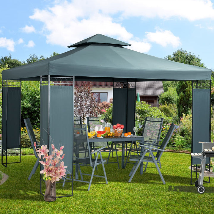 Metal Gazebo Lorca Anthracite 3x3m