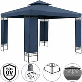 Metal Gazebo Lorca Blue 3x3m