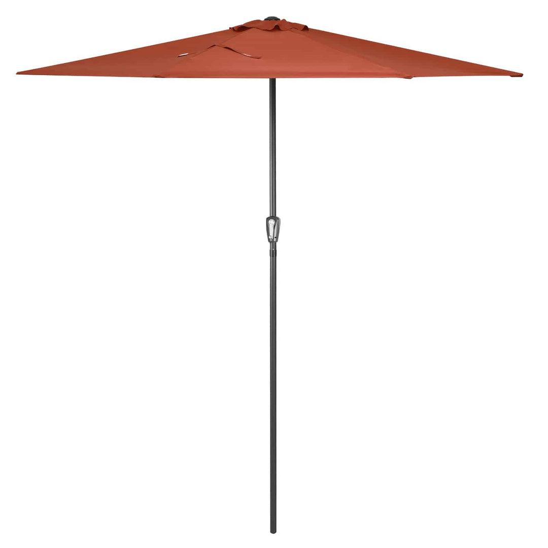 Halv parasol terracotta 2,7 m UV beskyttelse 50+