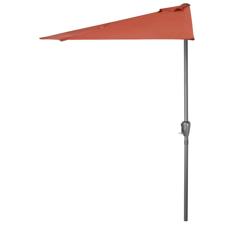 Halv parasol terracotta 2,7 m UV beskyttelse 50+