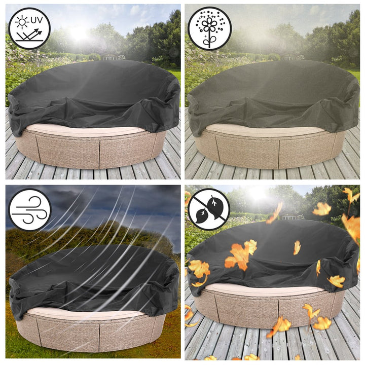 Garden Day Bed Cover Anthracite Oxford 236x67cm