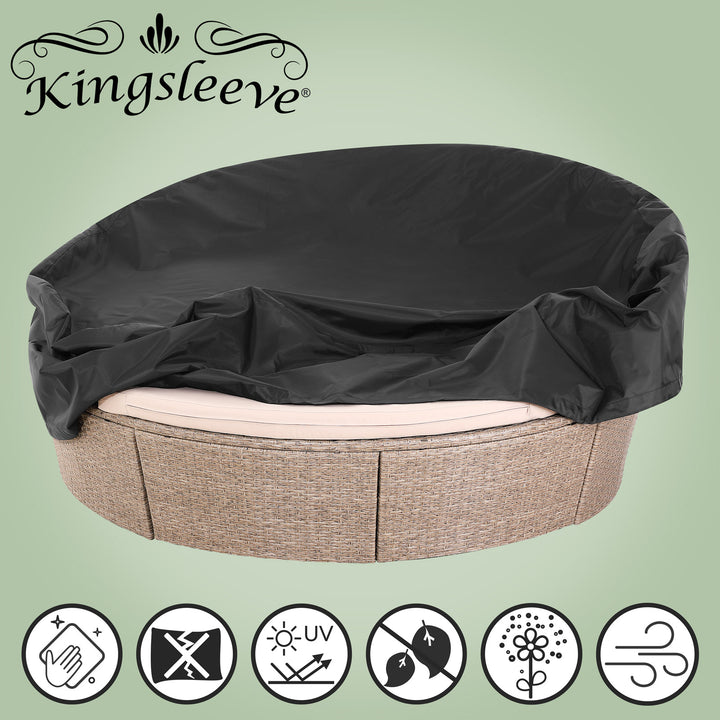 Garden Day Bed Cover Anthracite Oxford 236x67cm