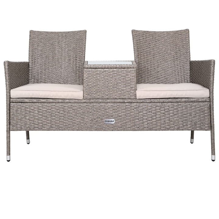 Polyrattan Kino Bank Creme 143x64x87cm