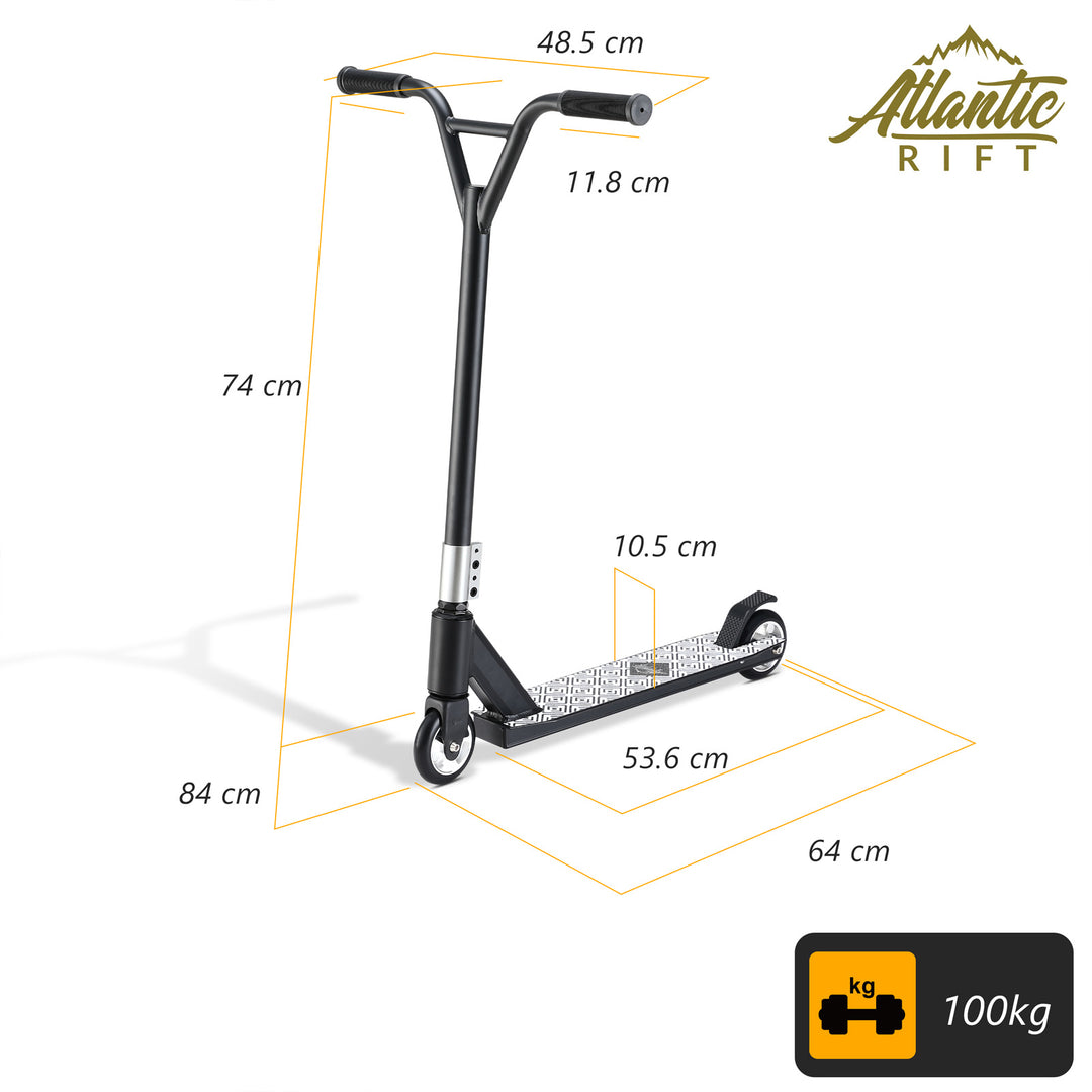 Stunt scooter tundra premium sort/hvid