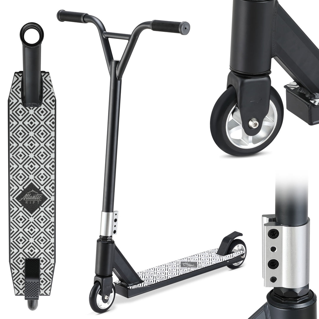 Stunt scooter tundra premium sort/hvid