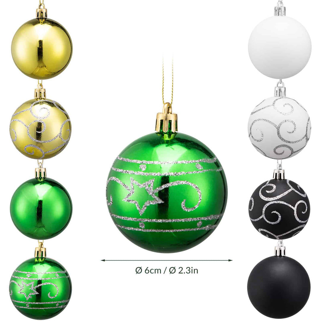 Julebaubles 24stk grøn