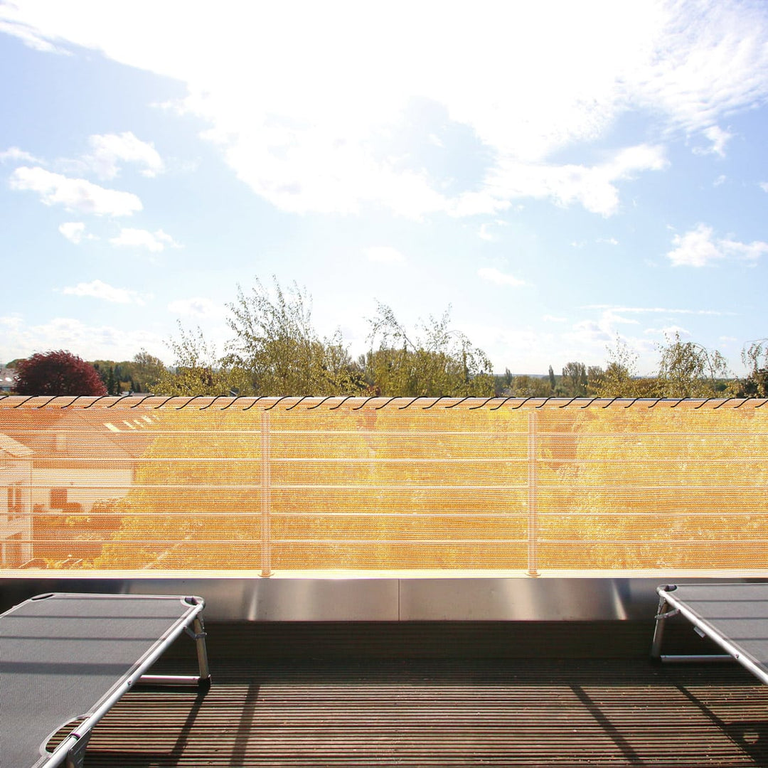 Skygge net, balkon, der dækker 1x10 m beige