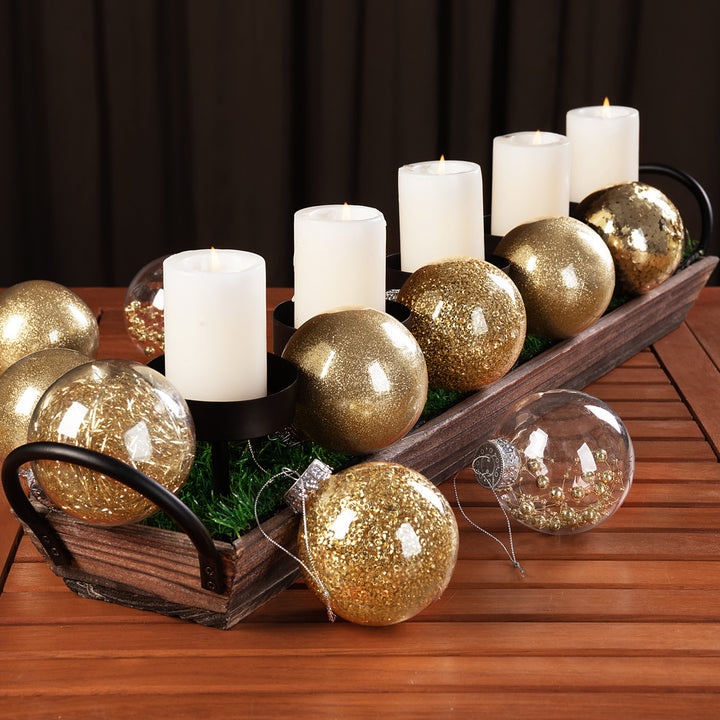 Juletræbaubles 24 pcs guld 6 cm