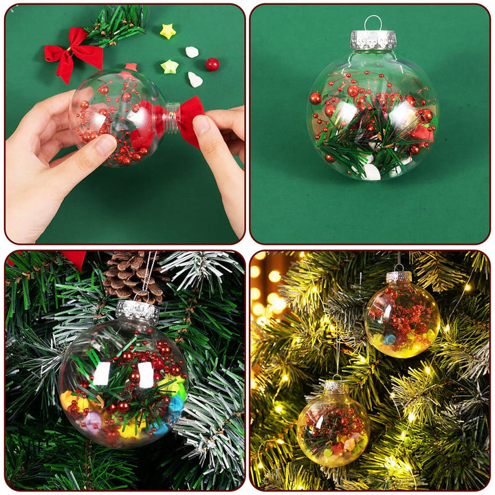 Juletræbaubles 24 stk. Røde 6 cm