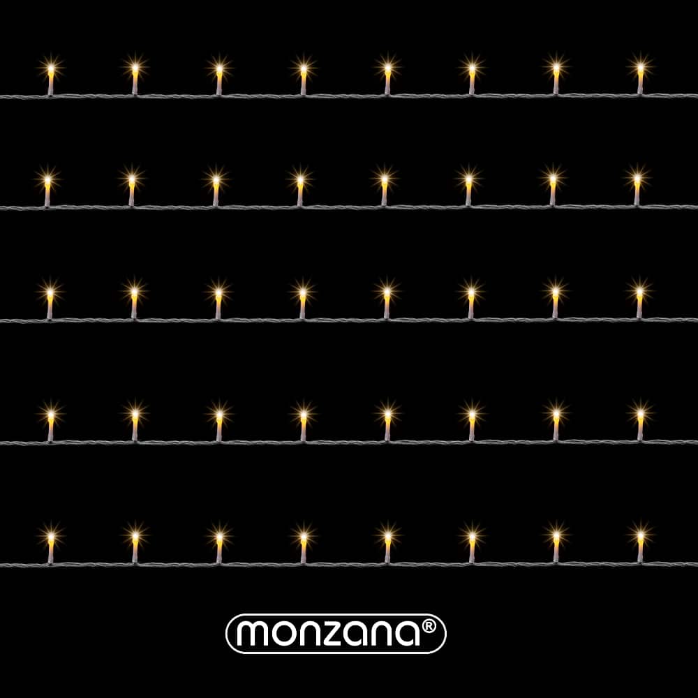 Lichterkette Weihnachten Warmweiß 40m Transparent Fernbedienung