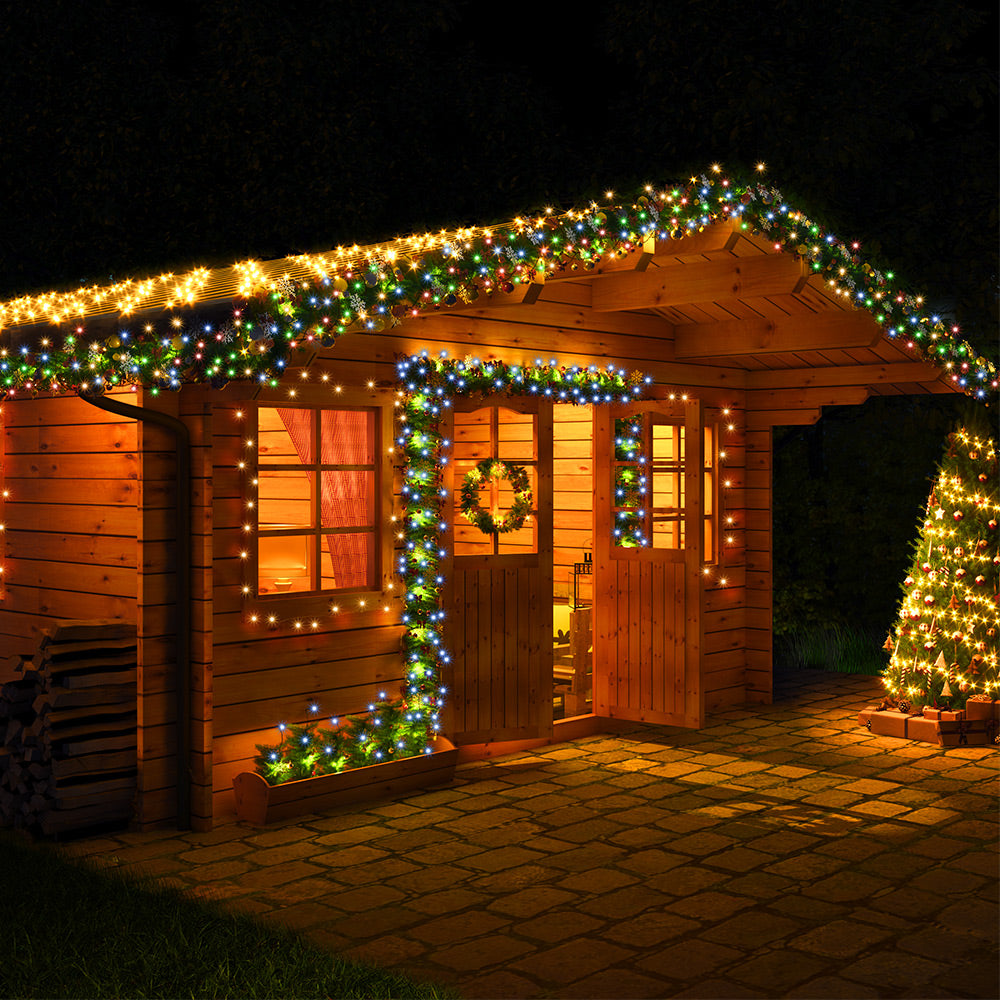 Lichterkette Weihnachten Bunt 60m Fernbedienung