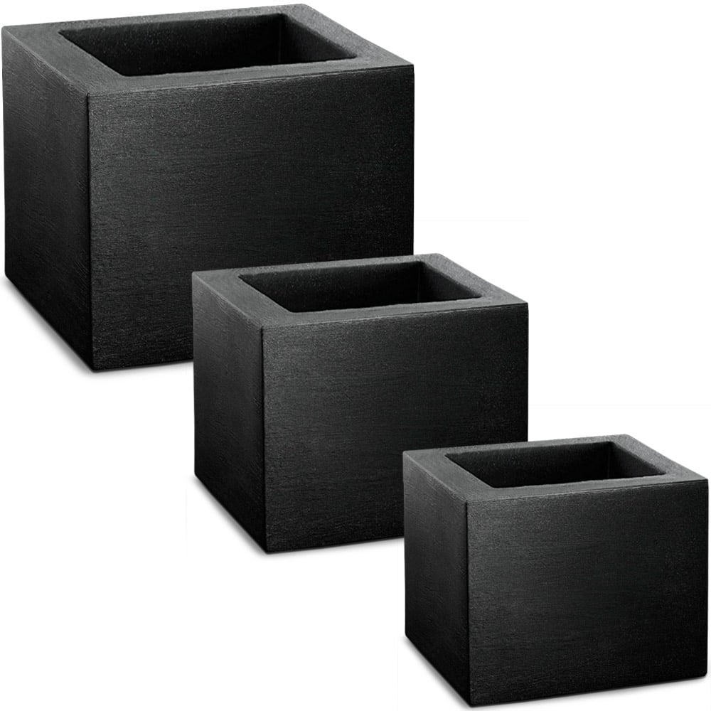 Planter 3pcs Anthracite 50/40/30cm