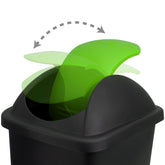 Dustbin sort/grøn plast 60L