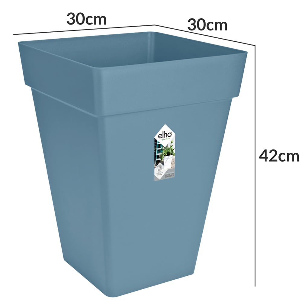 Planter Blue 19L 29.3x41.3x29.3cm firkant