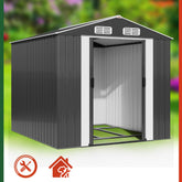 Garden Shed Anthracite Metal 8x10ft